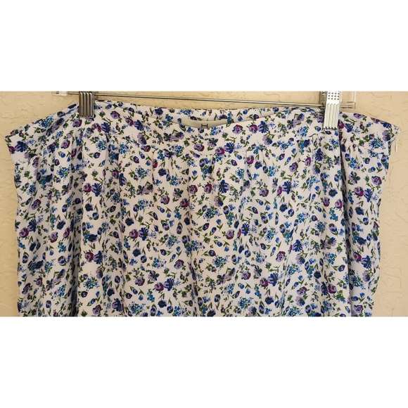 New H by Halston Women's Ditsy Floral Hi-Low Midi Skirt Light & Flowy Fe… - Picture 6 of 16